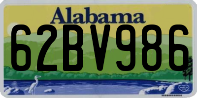 AL license plate 62BV986