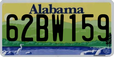 AL license plate 62BW159
