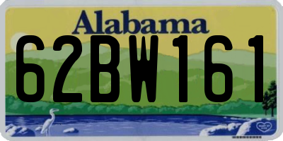 AL license plate 62BW161