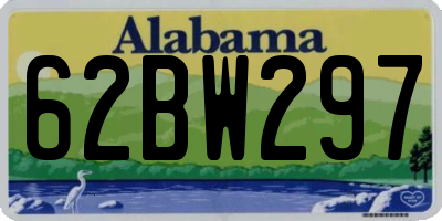 AL license plate 62BW297