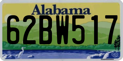 AL license plate 62BW517
