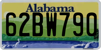 AL license plate 62BW790