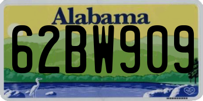 AL license plate 62BW909