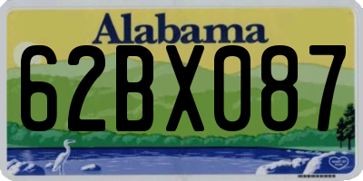 AL license plate 62BX087