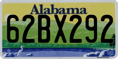 AL license plate 62BX292