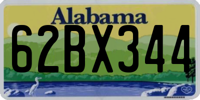 AL license plate 62BX344