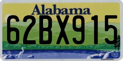 AL license plate 62BX915