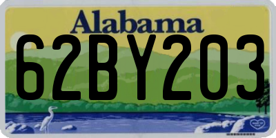 AL license plate 62BY203
