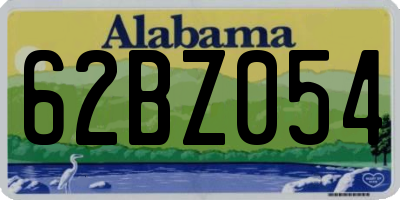 AL license plate 62BZ054