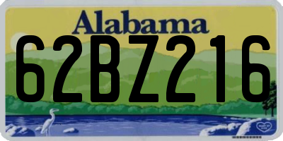 AL license plate 62BZ216