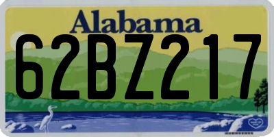 AL license plate 62BZ217