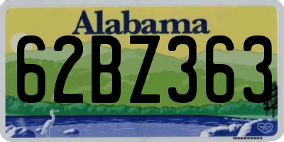 AL license plate 62BZ363