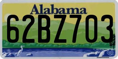 AL license plate 62BZ703