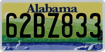 AL license plate 62BZ833