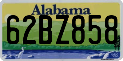 AL license plate 62BZ858