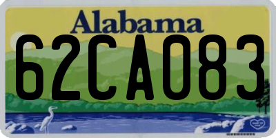 AL license plate 62CA083
