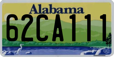 AL license plate 62CA111