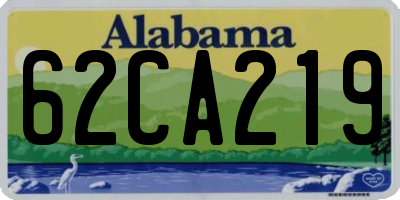 AL license plate 62CA219