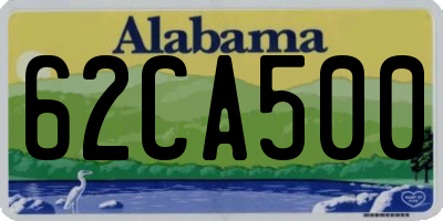 AL license plate 62CA500