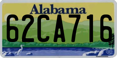AL license plate 62CA716