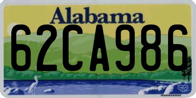 AL license plate 62CA986