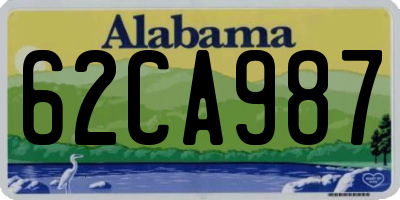 AL license plate 62CA987