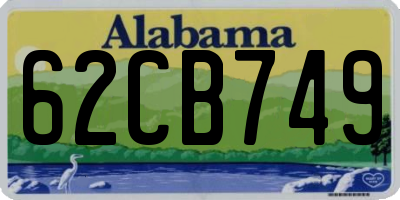 AL license plate 62CB749