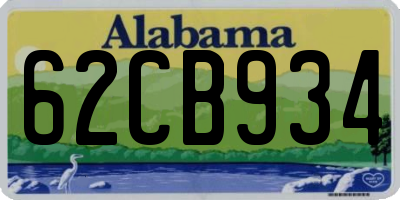 AL license plate 62CB934