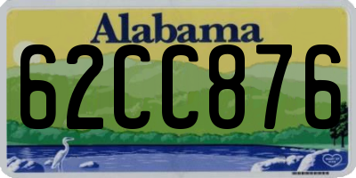 AL license plate 62CC876
