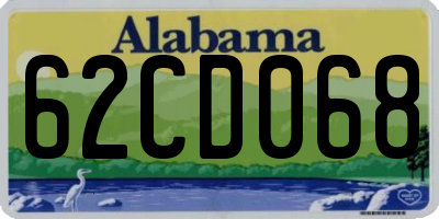 AL license plate 62CD068