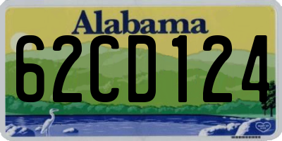 AL license plate 62CD124