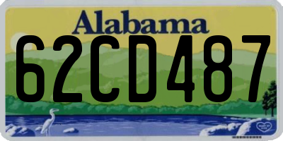 AL license plate 62CD487