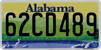 AL license plate 62CD489
