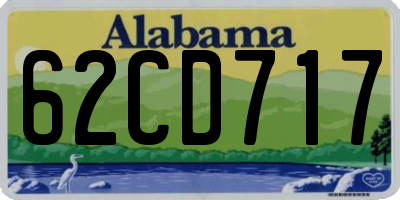 AL license plate 62CD717