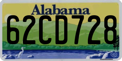 AL license plate 62CD728