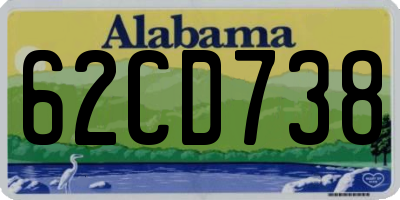 AL license plate 62CD738