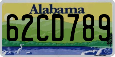 AL license plate 62CD789