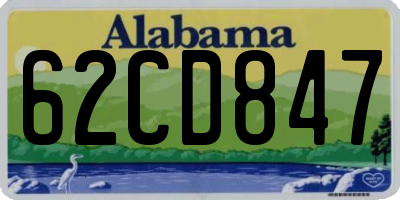 AL license plate 62CD847