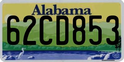 AL license plate 62CD853