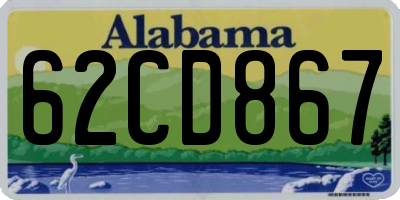 AL license plate 62CD867