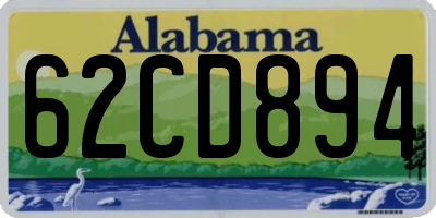 AL license plate 62CD894