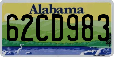 AL license plate 62CD983