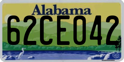 AL license plate 62CE042