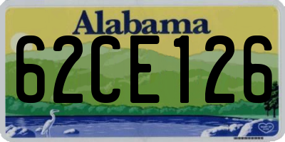 AL license plate 62CE126