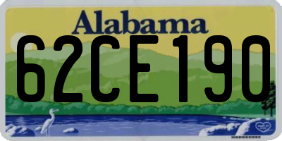 AL license plate 62CE190