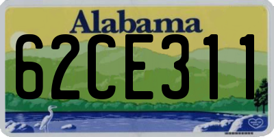 AL license plate 62CE311