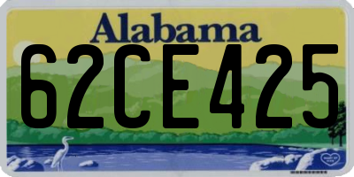 AL license plate 62CE425