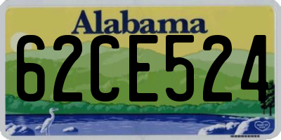 AL license plate 62CE524