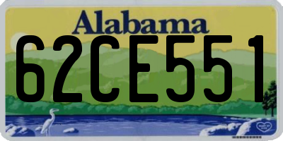 AL license plate 62CE551