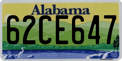 AL license plate 62CE647